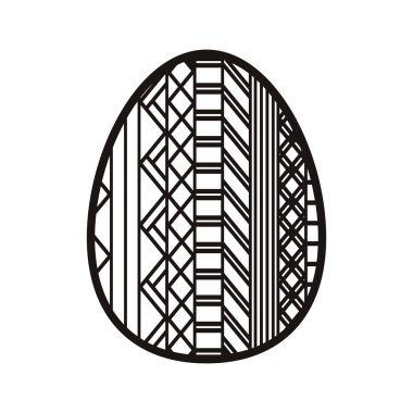 siluet Paskalya yortusu yumurta tasarımı ile geometrik şekil