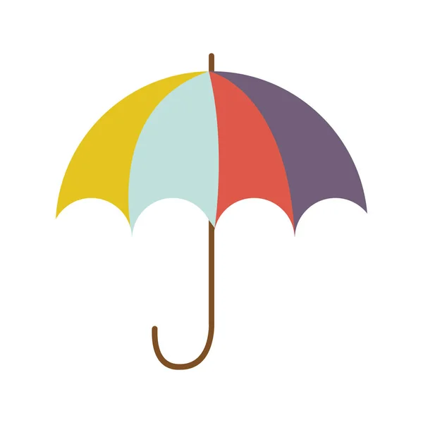 Fyrfärg med paraply öppnas — Stock vektor