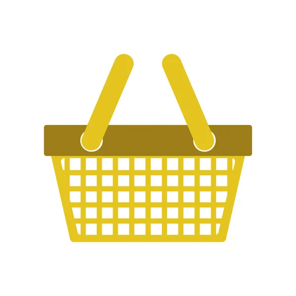Silhueta cor com cesta de compras —  Vetores de Stock