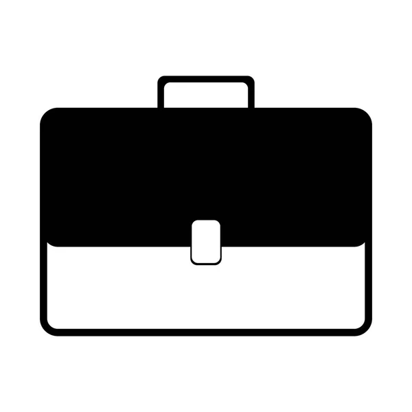 Silueta monocromática con maletín ejecutivo — Vector de stock