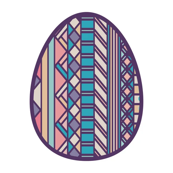 Diseño colorido huevo de Pascua con figura geométrica — Vector de stock