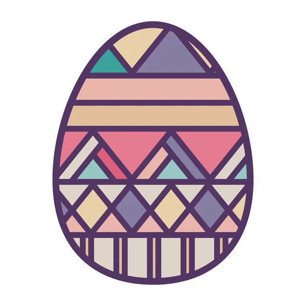 Diseño colorido del huevo de Pascua con rayas horizontales — Vector de stock