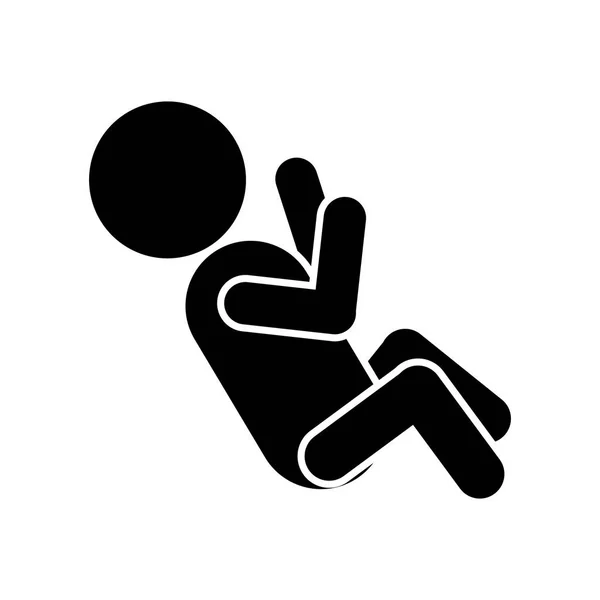 Pictogram van kleine baby liggend — Stockvector