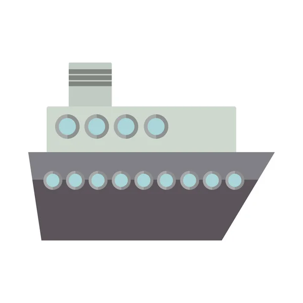 Silhouette Boot für den Transport von Waren — Stockvektor