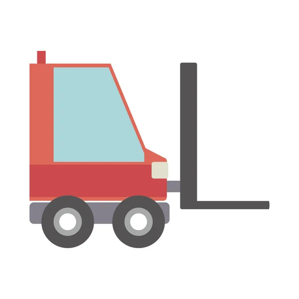 Silhouette forklift truck with forks — Stock Vector