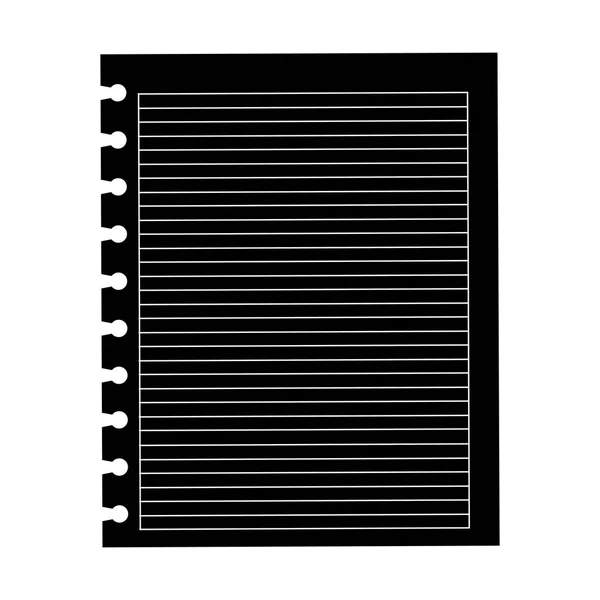 Silhueta preta pedaço de ícone de papel — Vetor de Stock