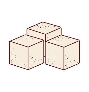 İzole şeker kare tasarım