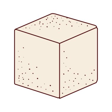 İzole şeker kare tasarım