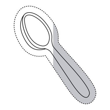 İzole kaşık çatal bıçak takımı tasarım