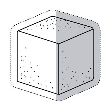 İzole şeker kare tasarım