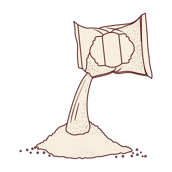 Desain kantong gula yang terisolasi - Stok Vektor