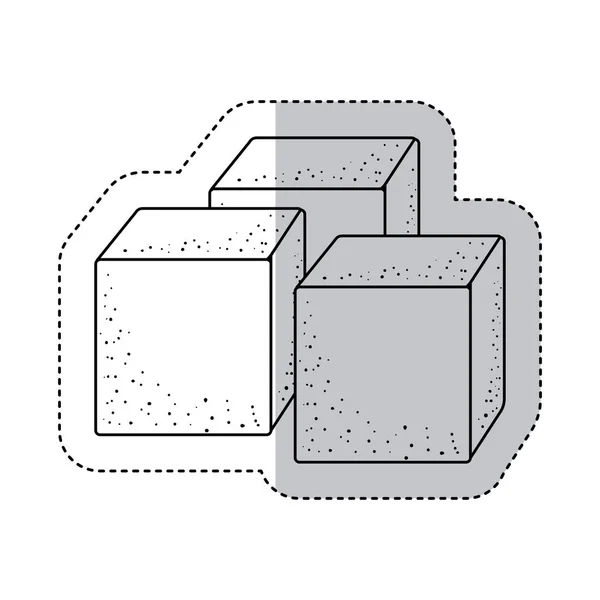 Isolated sugar square design — Stock Vector