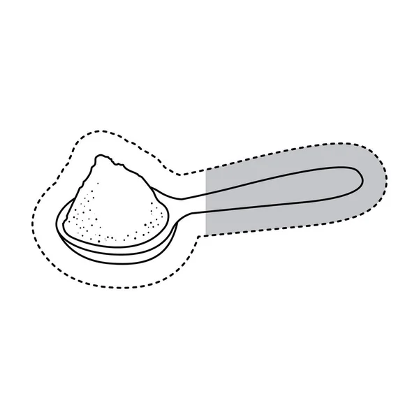 Diseño aislado de azúcar y cuchara — Vector de stock