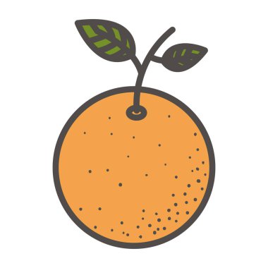 Yalıtılmış turuncu meyve tasarım