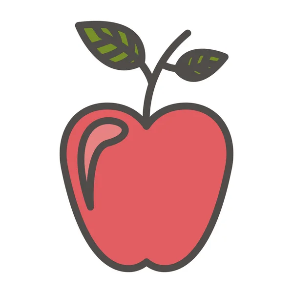 Design isolato di frutta di mela — Vettoriale Stock
