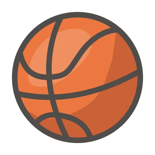 Pelota aislada de diseño de baloncesto — Vector de stock