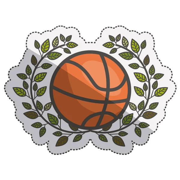 Balle isolée de basket-ball design — Image vectorielle