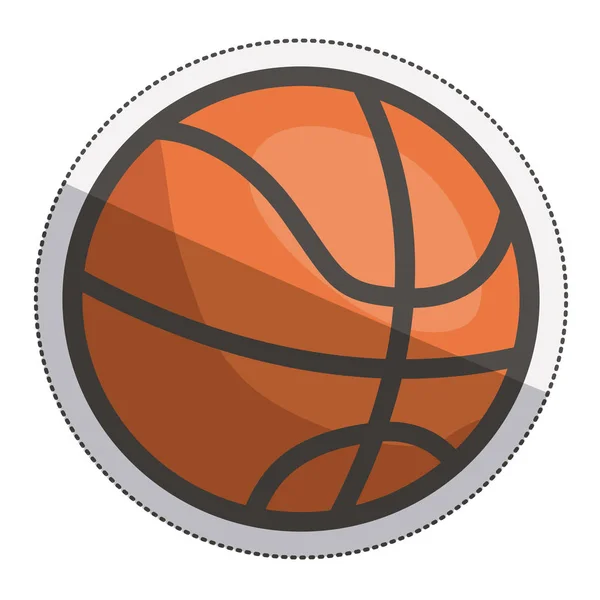 Изолированный мяч баскетбольной конструкции — стоковый вектор
