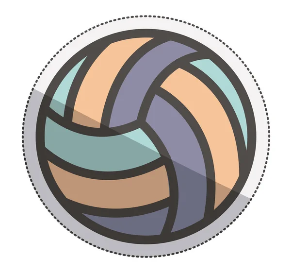 Изолированный мяч волейбольной конструкции — стоковый вектор