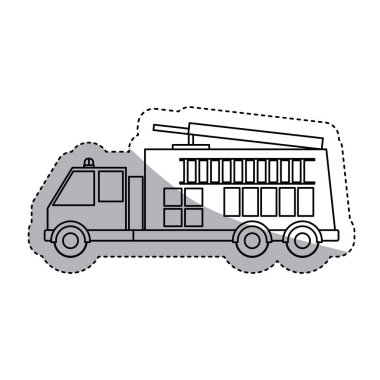 İzole yangın kamyon araç tasarım