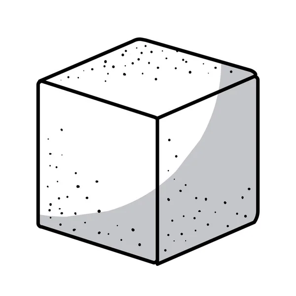 Conception isolée de cube de sucre — Image vectorielle
