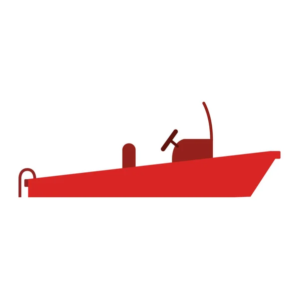 Isolated red boat of emergency design — Stock Vector