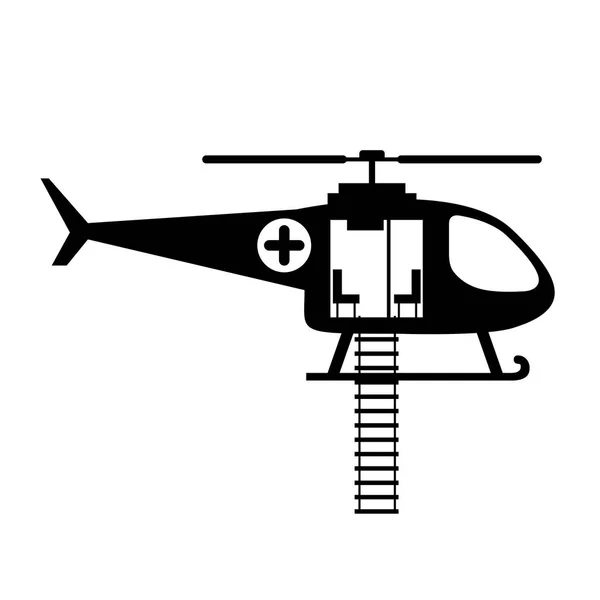 Conception d'hélicoptère isolé — Image vectorielle