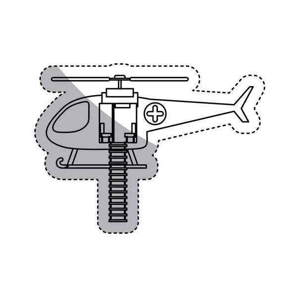 Isolierte Hubschrauberkonstruktion — Stockvektor