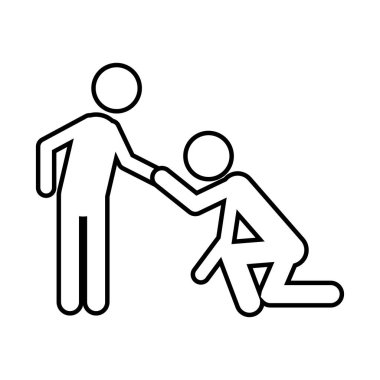 İzole piktogram çift tasarım