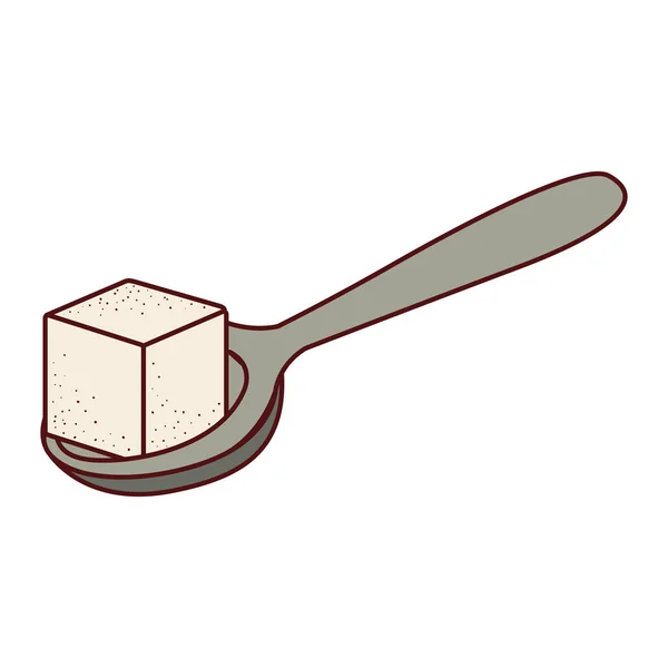 Conception isolée de cube de sucre — Image vectorielle