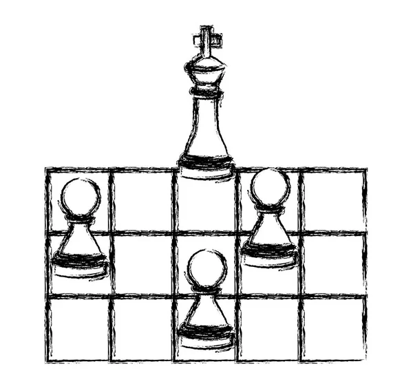 Conception d'échecs isolée — Image vectorielle