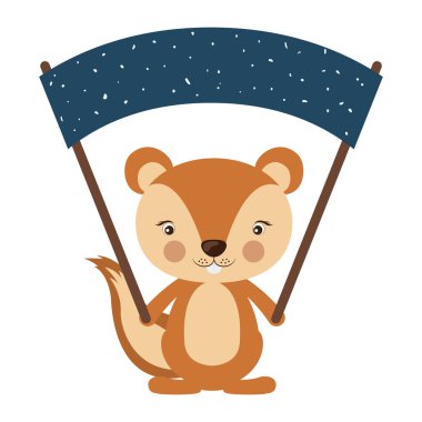 İzole sincap karikatür tasarım