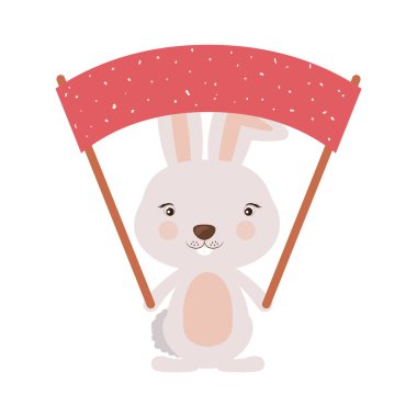 İzole tavşan karikatür tasarım