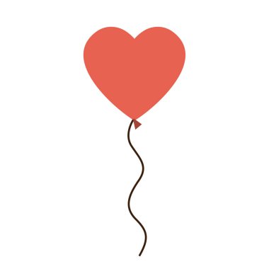 İzole kalp balon tasarımı