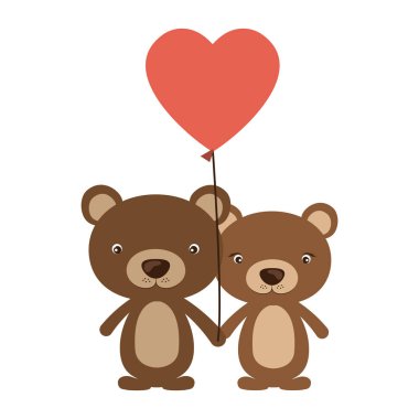 İzole ayı tasarım karikatür