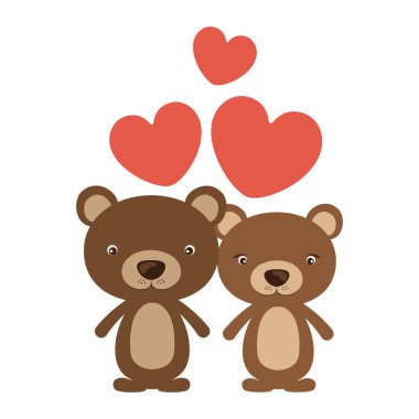 İzole ayı tasarım karikatür