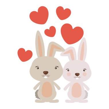 İzole tavşan karikatür tasarım