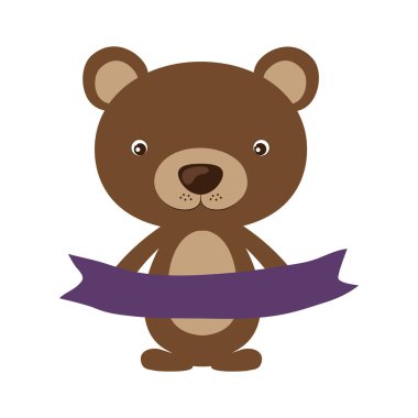 İzole ayı tasarım karikatür