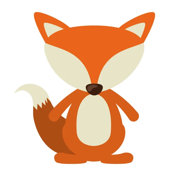 孤立的狐狸卡通设计 — 图库矢量图片