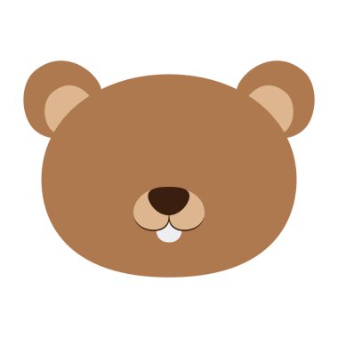 İzole kunduz tasarım karikatür