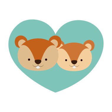 İzole sincap karikatür tasarım