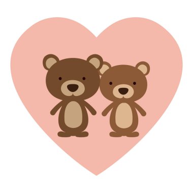 İzole ayı tasarım karikatür