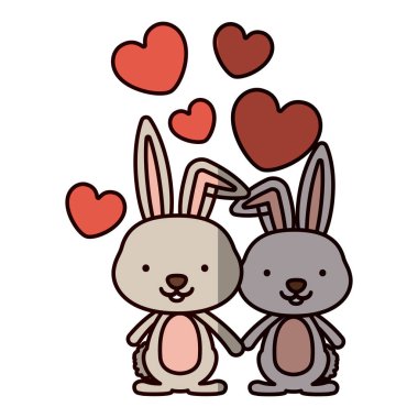 İzole tavşan karikatür tasarım