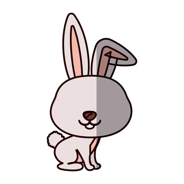 Diseño de dibujos animados de conejo aislado — Vector de stock