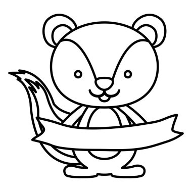 İzole sincap karikatür tasarım