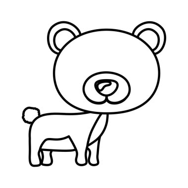 İzole ayı tasarım karikatür