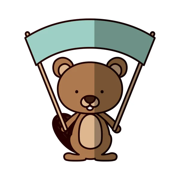 Geïsoleerde beaver cartoon design — Stockvector