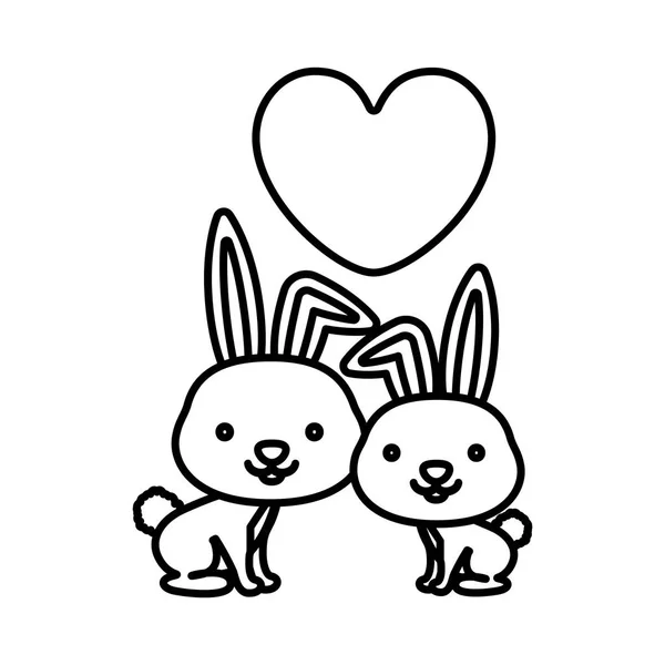 격리 된 토끼 만화 디자인 — 스톡 벡터