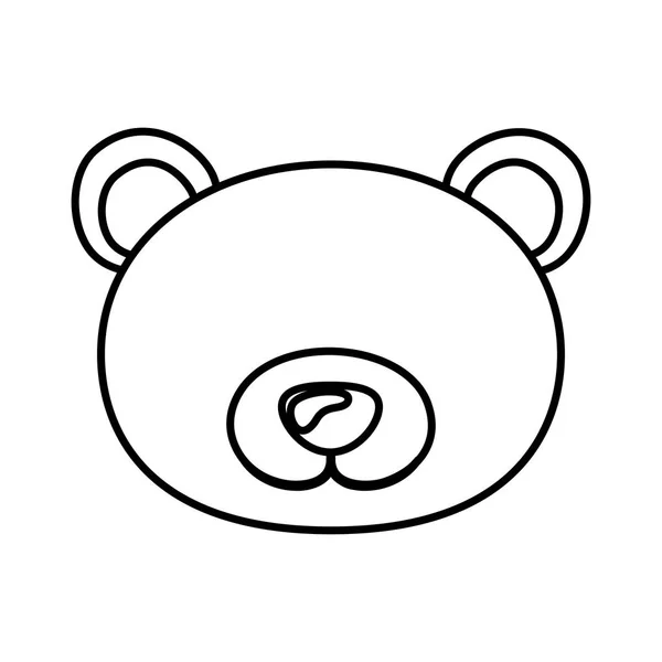 Isolato orso disegno del fumetto — Vettoriale Stock
