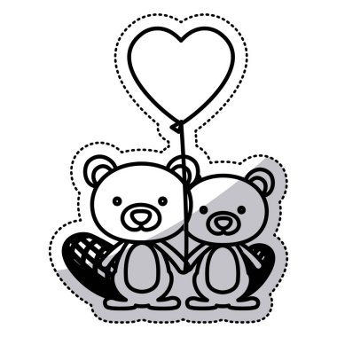 İzole kunduz tasarım karikatür